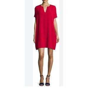 Diane von Furstenberg "Kora" Red Shift Dress Sz Large